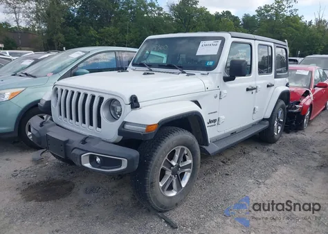 2021 Jeep Wrangler Unlimited Sahara z USA, uszkodzony, nr VIN 1C4HJXEG8MW567364